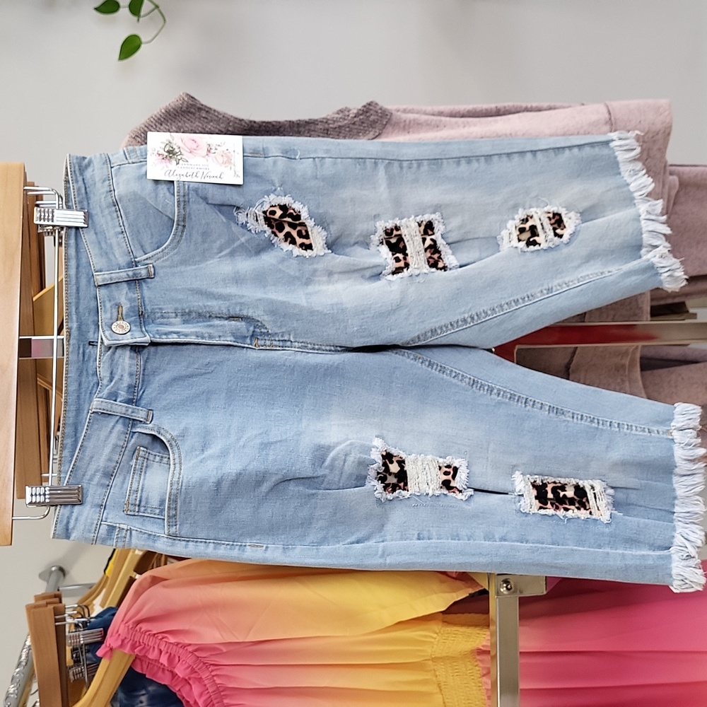Patchwork Denim Shorts
